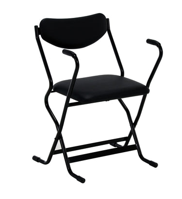 FOLDING ARM CHAIR BLACK